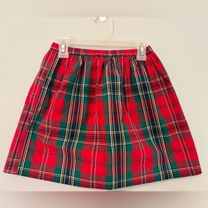 J.Crew Crewcuts Tartan Plaid Red and Green Girl’s Skirt Size 8